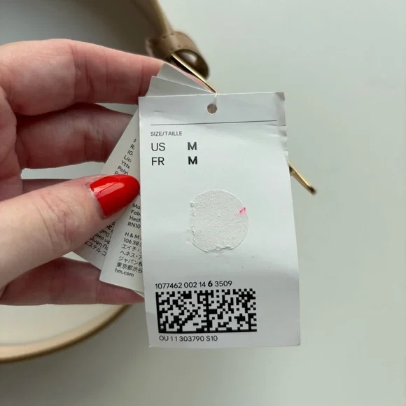 NWT H&M Tan Gold Belt, size: medium - Picture 4 of 5